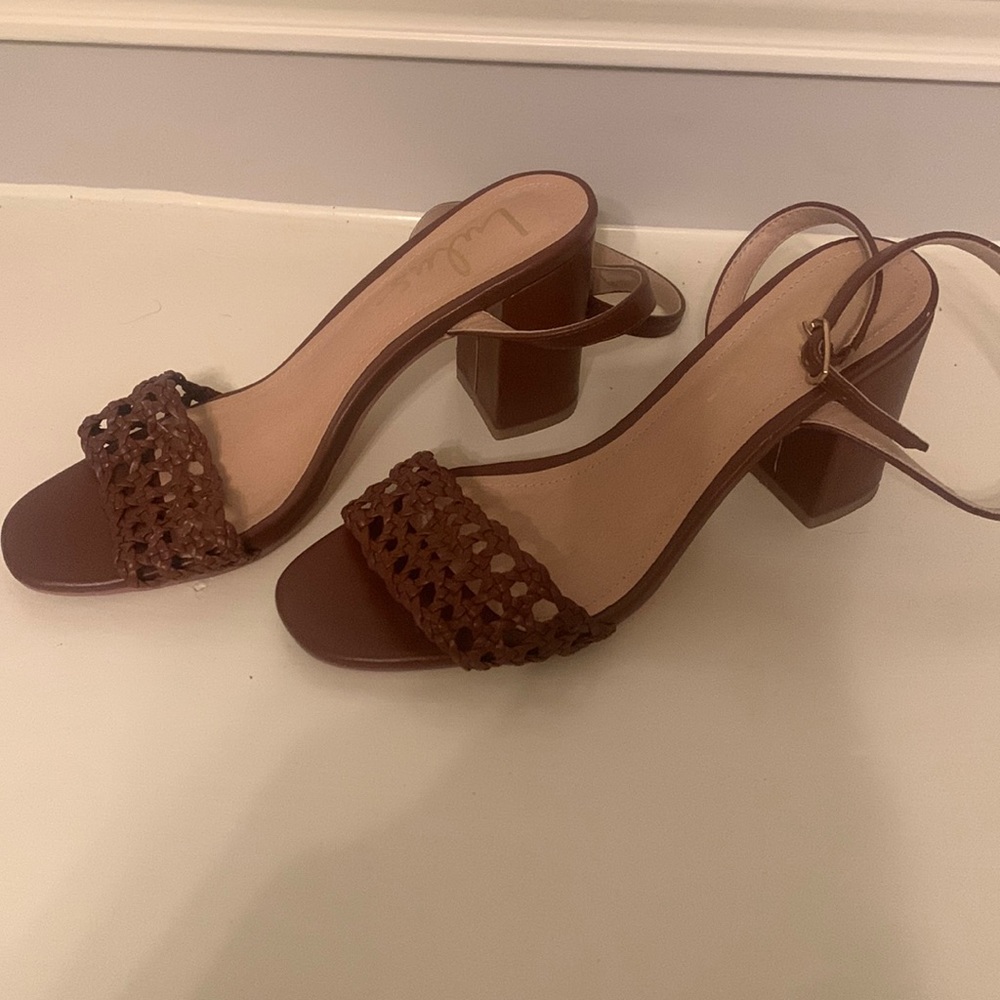 Brown braided sandals from lulus in 6.5.